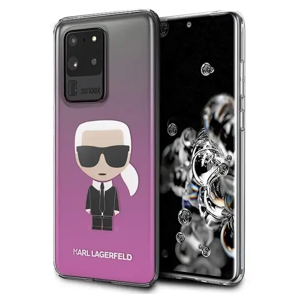 Karl Lagerfeld KLHCS69TRDFKPI S20 Ultra G988 różowy|pink Karl Ikonik