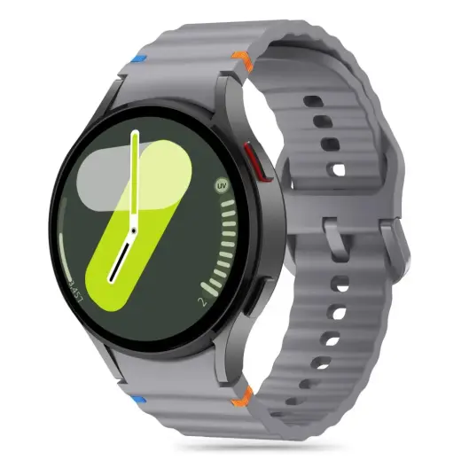Tech-Protect Silicone Sport išmaniojo laikrodžio dirželis Samsung Galaxy Watch 4/5/5 Pro/6/7/FE | silikoninis | pilkas