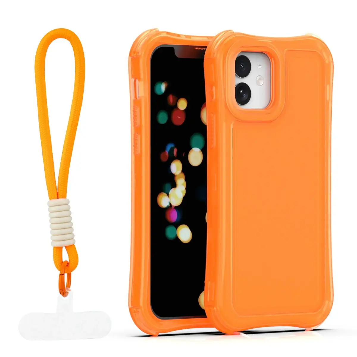 Safepop maciņš ar siksniņu telefonam iPhone 12 | iPhone 12 Pro oranžs