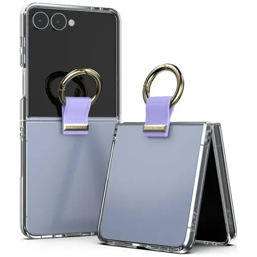Case Mercury Golden Bell Clear Case for  Samsung Galaxy Z Flip8 purple