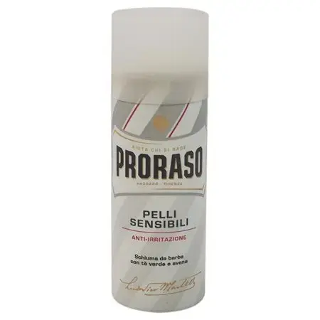 Proraso Sensitive Skin Anti-Irritation Shaving Foam for Men with Green Tea & Oatmeal  1.69 Oz