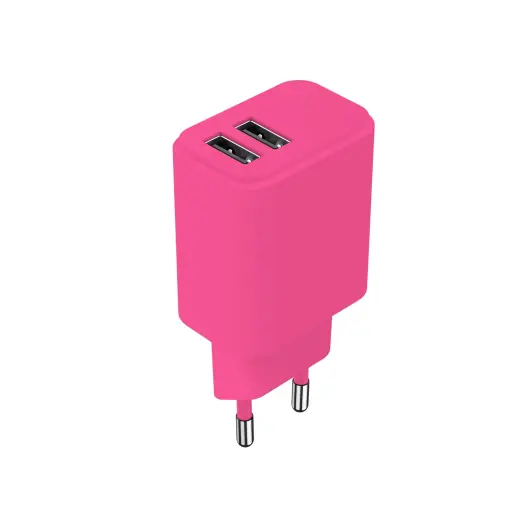 Setty LSIM-AA-126 tīkla lādētājs | 12W | | USB-A | rozā, laima