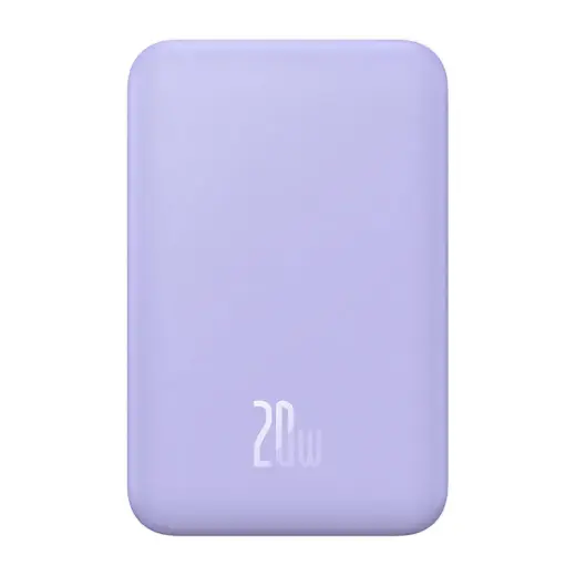Baseus Magnetic Mini ārējais akumulators (powerbank) | 5000 mAh | 20W | USB-C, MagSafe | violets