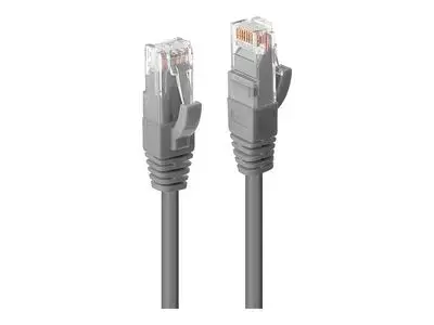 Lindy Premium patch cable - 5 m - gray