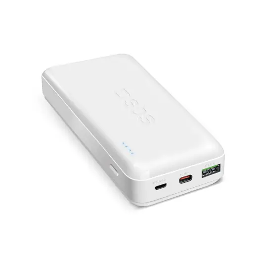 multi-port external battery (powerbank) | 20000 mAh | 20W | white