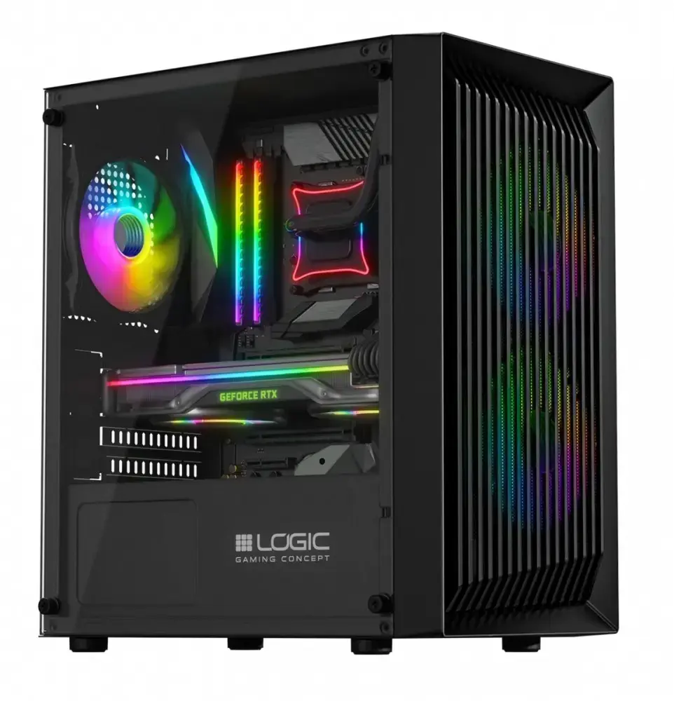 Computer case without power supply ATOS ARGB MINI USB 3.0