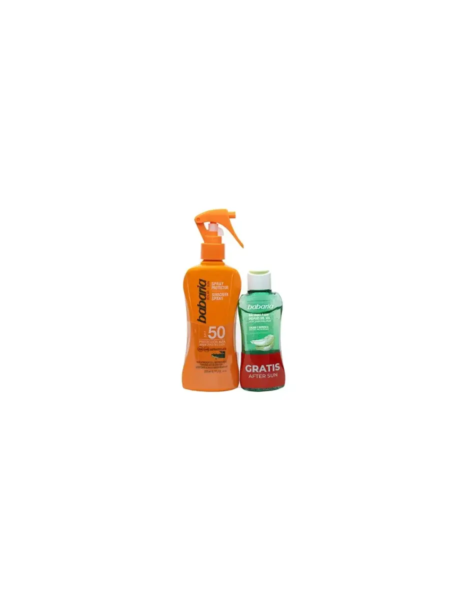 Babaria Aloe Spray Protector Spf50 200ml Spray Balsamo After Sun 1u