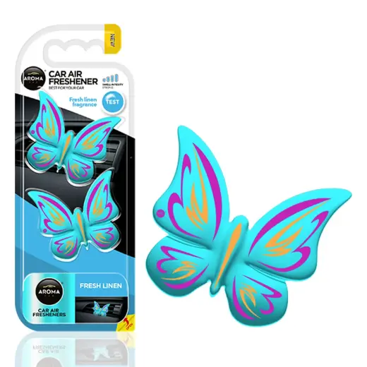 Car air freshener AROMA FANCY SHAPES BUTTERFLY Fresh Linen