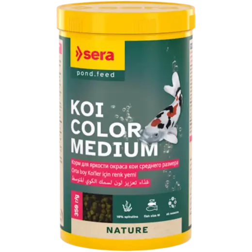 Barība dīķa zivīm - Sera KOI Color Medium, 1000ml (360g)