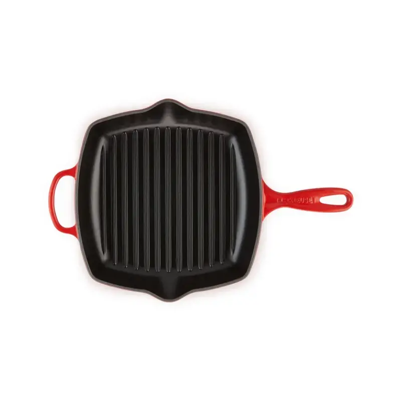 Le Creuset Čuguna grillpanna kvadrātveida 26x26cm sarkana
