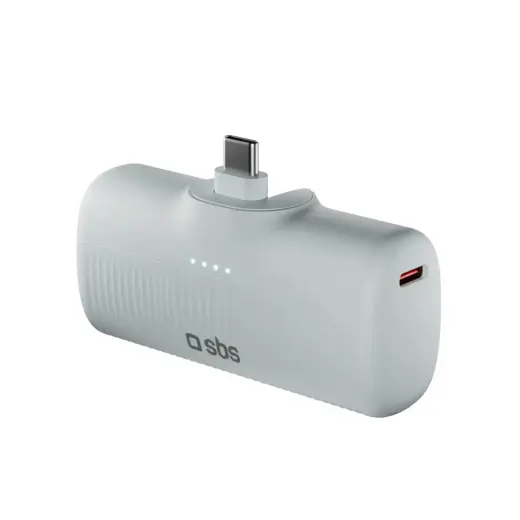 SBS EcoPower išorinė baterija (powerbank) | 5 000 mAh | 10W | USB-C | pilkas