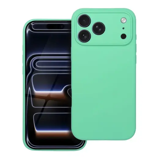 Silicone 2mm phone case with MagSafe support for iPhone 17 Pro Max green