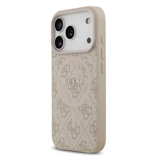 Guess 4G Colored Ring maciņš ar MagSafe atbalstu telefonam iPhone 17 Pro rozā