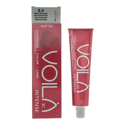 Intercosmo, Voila 3C Intense, Permanent Hair Dye, 8.4 Light Copper Blonde, 60 ml