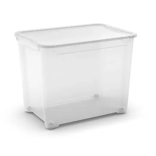 Kaanega karp T Box XL 70L 39x55,5x42,5cm läbipaistev
