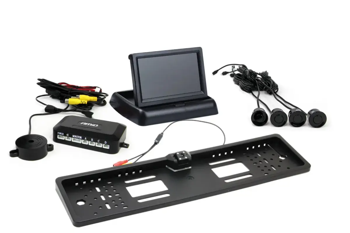 Parking assistant system TFT02 4,3" with HD-402-LED 4 sensors black