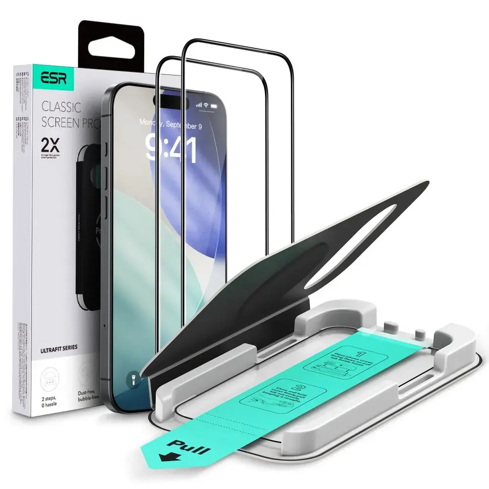 SZKŁO HARTOWANE ESR ULTRAFIT TEMPERED GLASS 2-PACK IPHONE 17 AIR CLEAR