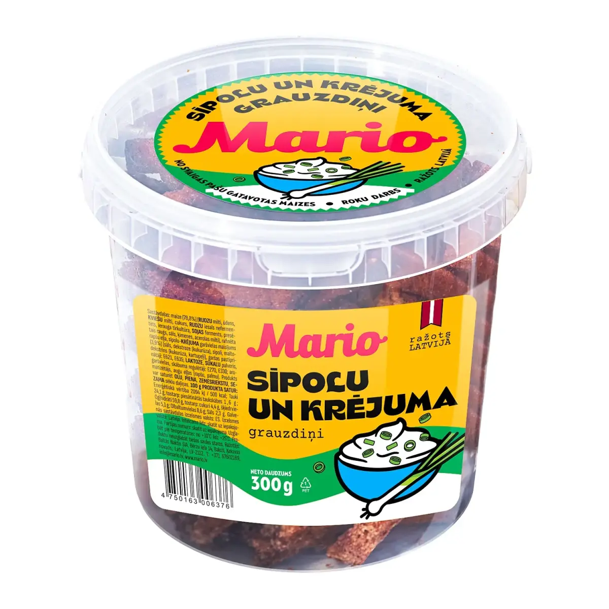 Grauzdini MARIO, ar sipolu un krejuma garšu, 300g