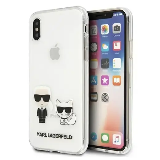 Karl Lagerfeld KLHCPXCKTR iPhone X|Xs hardcase Transparent Karl & Choupette
