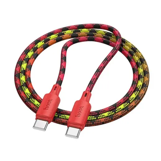 Cable USB C to USB C Hoco 3A 60W 1 m X116 gradient red