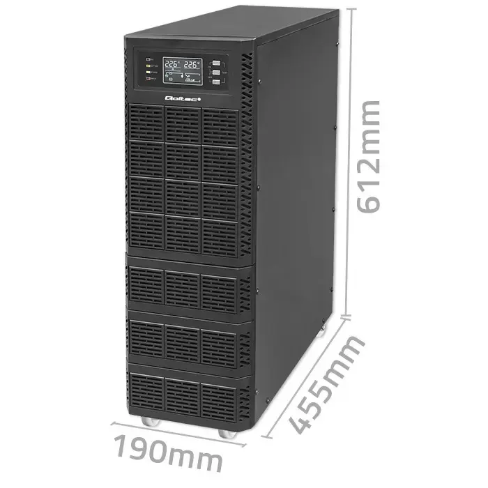 Qoltec Uninterruptible Power Supply UPS | 6kVA | 6000W | Power factor 1.0 | LCD | EPO | USB | On-line