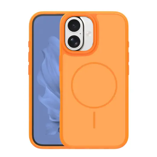 Frame Thin Mag phone case with MagSafe support for iPhone 17 orange