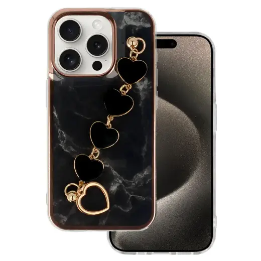 Trend phone case for iPhone 15 Pro black (Design 6)