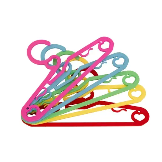 Laste riidepuud 5 tk. plastmassist beebiamor 29.5x0.45x15.5cm assortii