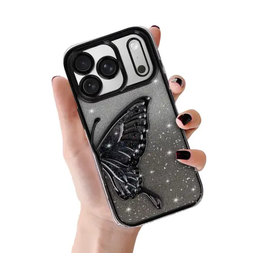 Tel Protect Butterfly Water maciņš telefonam iPhone 17 Pro melns