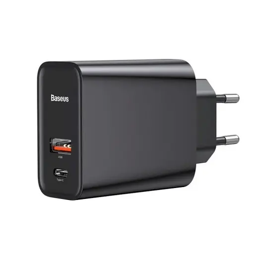Baseus Speed PPS CCFS-C01 Travel Charger USB | USB-C | 30W | 5A | Quick Charge 4.0 | Black