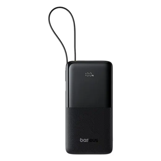 Baseus Bipow 2 ārējais akumulators (powerbank) | 10 000 mAh | 20W | USB-C | LED ekrāns | melns