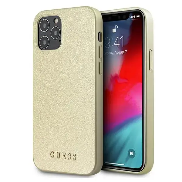 Guess GUHCP12LIGLGO iPhone 12 Pro Max 6,7" złoty|gold hardcase Iridescent