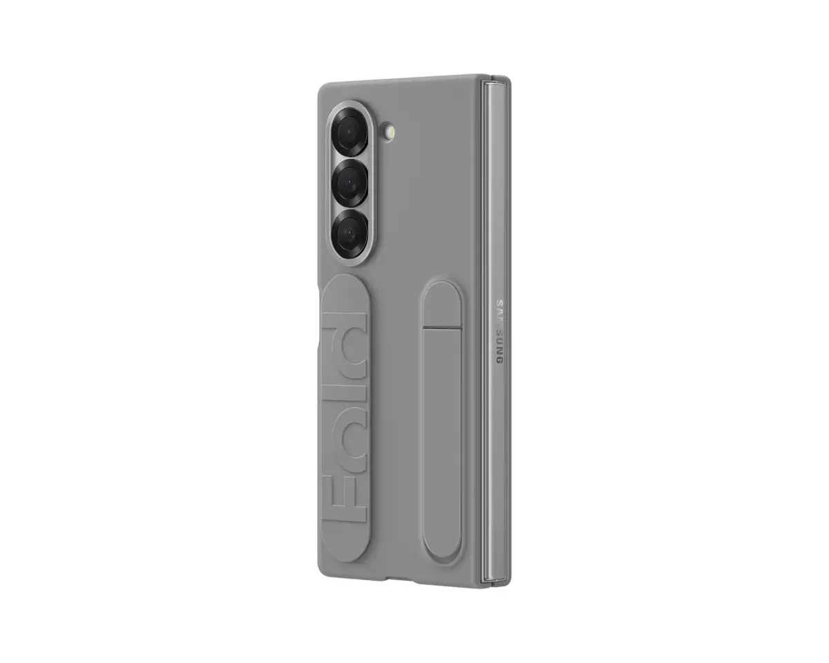 Samsung Standing Cover with Strap maciņš telefonam Samsung Galaxy Z Fold 6 (F956) pelēks