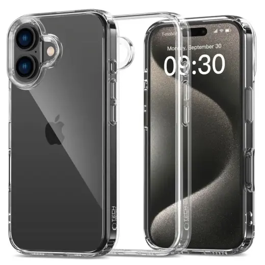 TECH-PROTECT FLEXAIR HYBRID telefoni ümbris iPhone 16 läbipaistev