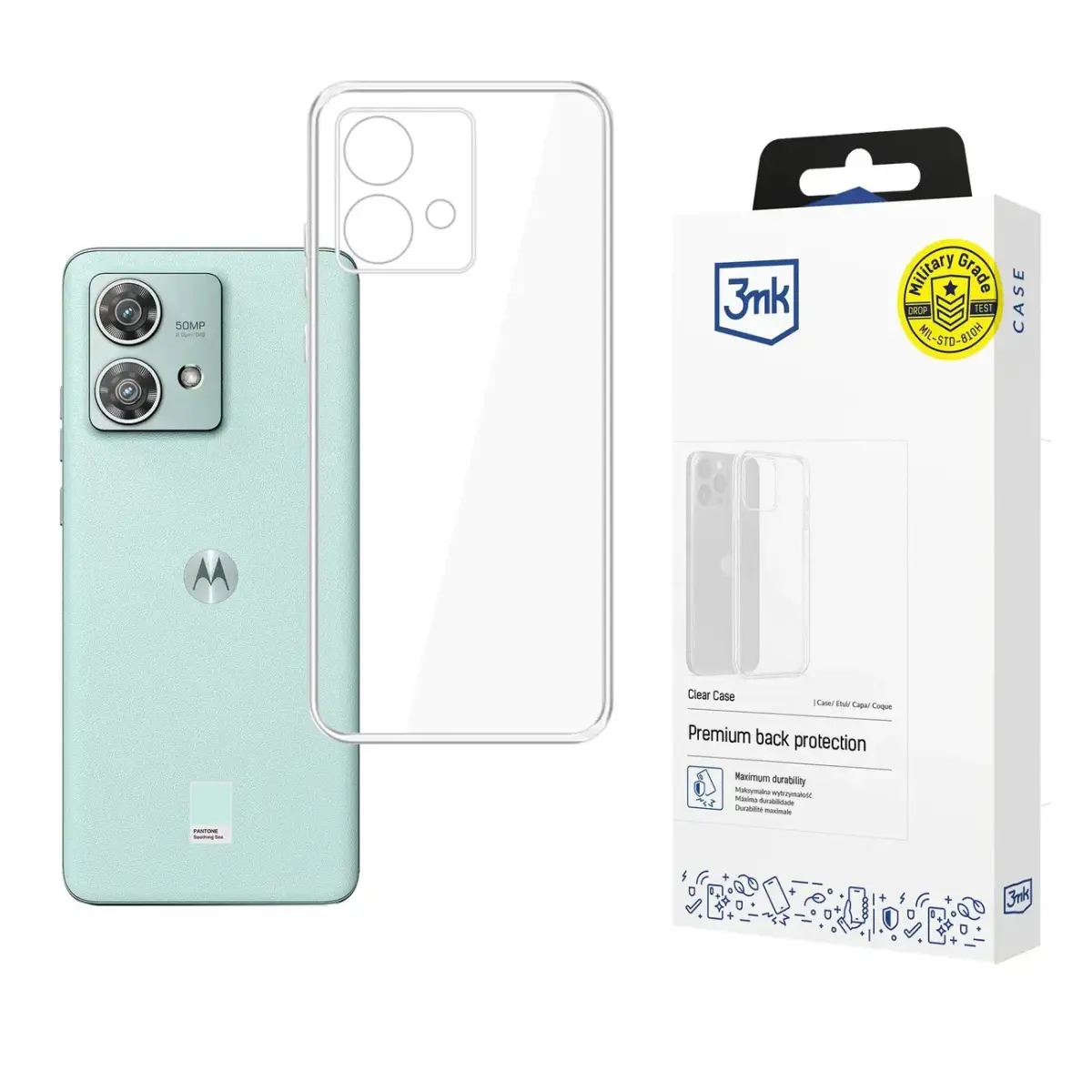3mk Clear Case for Motorola Edge 40 Neo - transparent