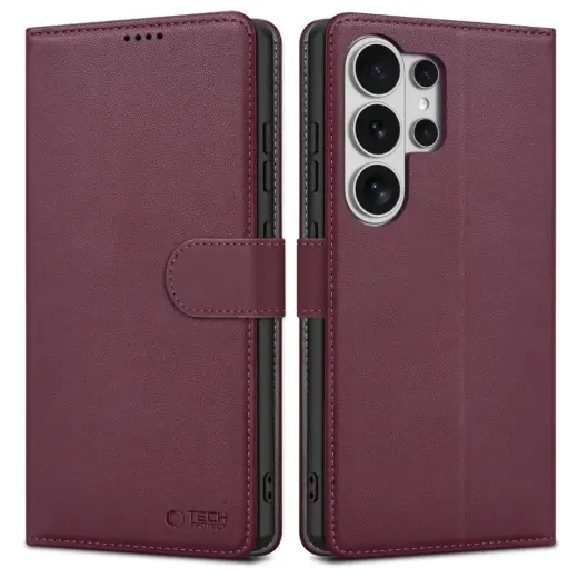 TECH-PROTECT Wallet book type phone case for Samsung Galaxy S26 Ultra (S948) mulberry