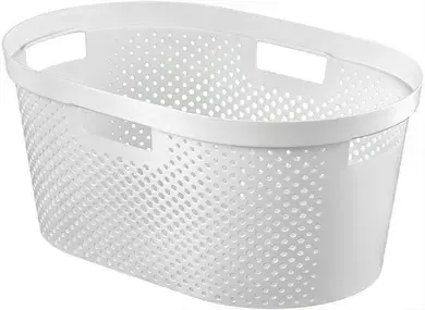 Корзина для белья Infinity Recycled 40л 59x39x27cм белая