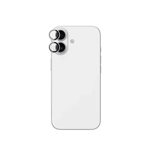 AmazingThing Lens Glass for iPhone 17 with Silver Aluminum Frame
