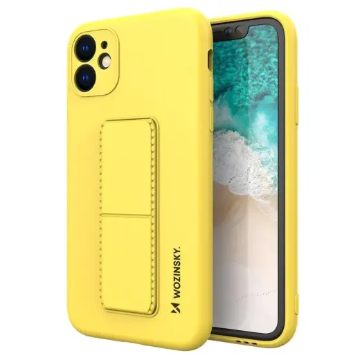 Wozinsky Kickstand чехол с подставкой для телефона iPhone 12 Pro Max жёлтый