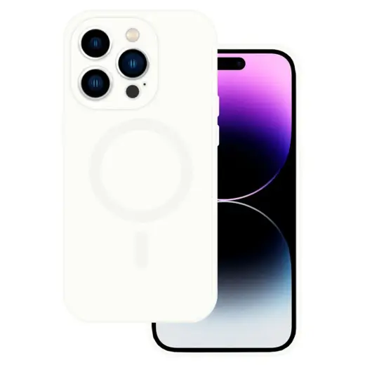 TEL PROTECT MagSilicone telefoni ümbris MagSafe toega iPhone 13 valge