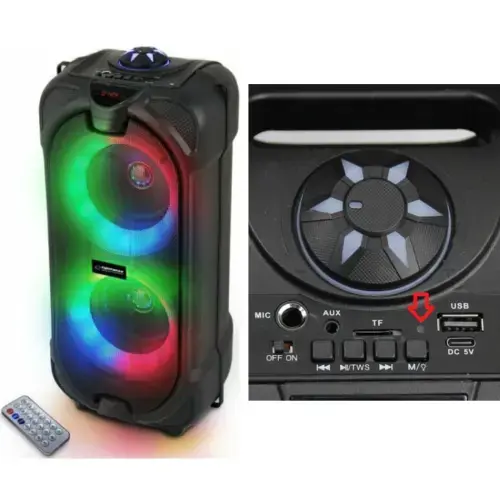 Esperanza EP157 USB/MICROSD/MP3/Bluetooth + FM WIRELESS SPEAKER 10W (The charging indicator diode is not lit)