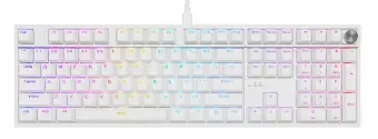Klaviatūra Genesis Thor 404 RGB White Outemu Peach Silent