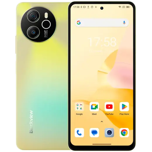 Blackview SHARK 8 8/256GB, 6.78inch FHD+ 1080x2460 IPS LCD 120Hz, MTK6789 Octa-core 2.2GHz, 13MP Front/64MP Rear, Battery 5000mAh, Type-C, Android 13, Fingerprint, Dual SIM, NO charging, Scorching Gold
