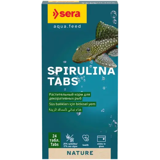 Barība zivīm - Sera Spirulina Tabs 24 Tab
