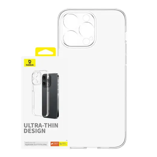 Baseus OS-Lucent Series phone case for iPhone 15 Pro Max transparent