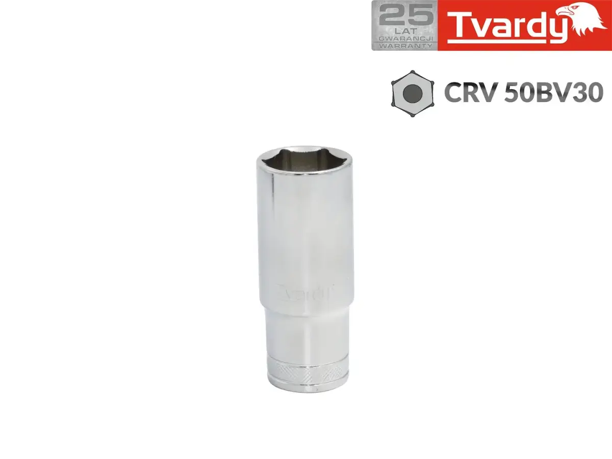 6-point deep socket 1/2", 12 mm