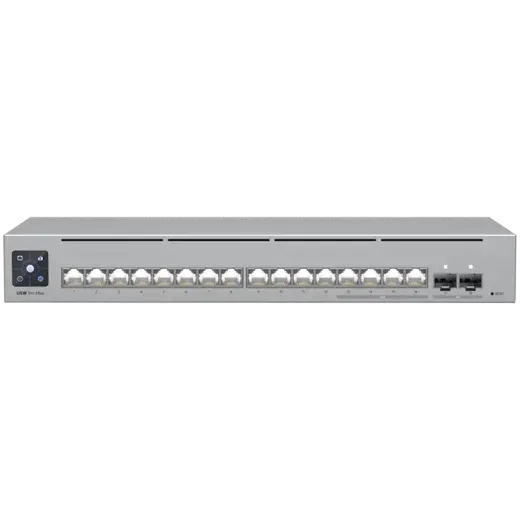 Ubiquiti 16-port, Layer 3 Etherlighting switch 2.5 GbE and versatile mounting options, 4x 2.5 GbE RJ45 ports, 12x GbE RJ45 ports, 2x 10G SFP+ ports