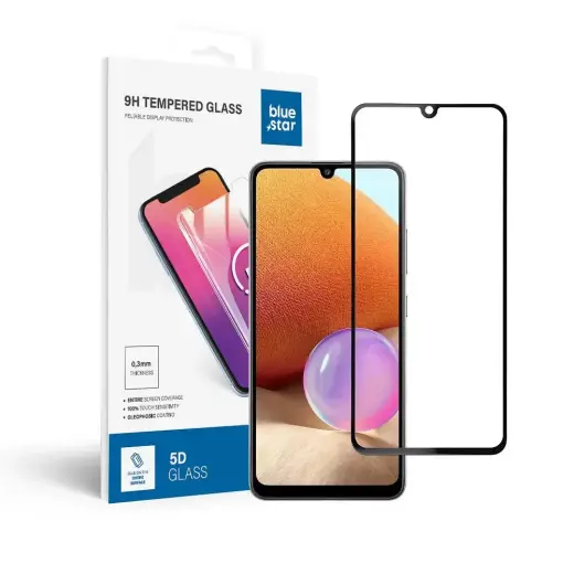Blue Star 5D tempered glass for phone Galaxy A32 4G