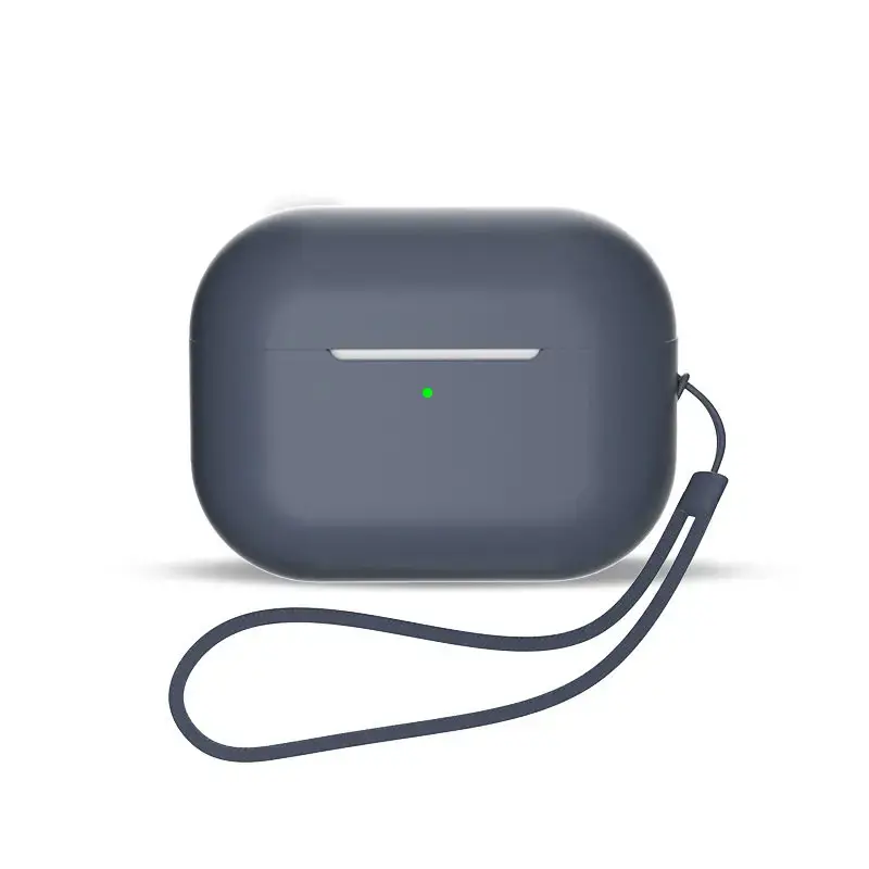 Silicone case for AirPods 1 | AirPods 2 + wrist strap lanyard - blue