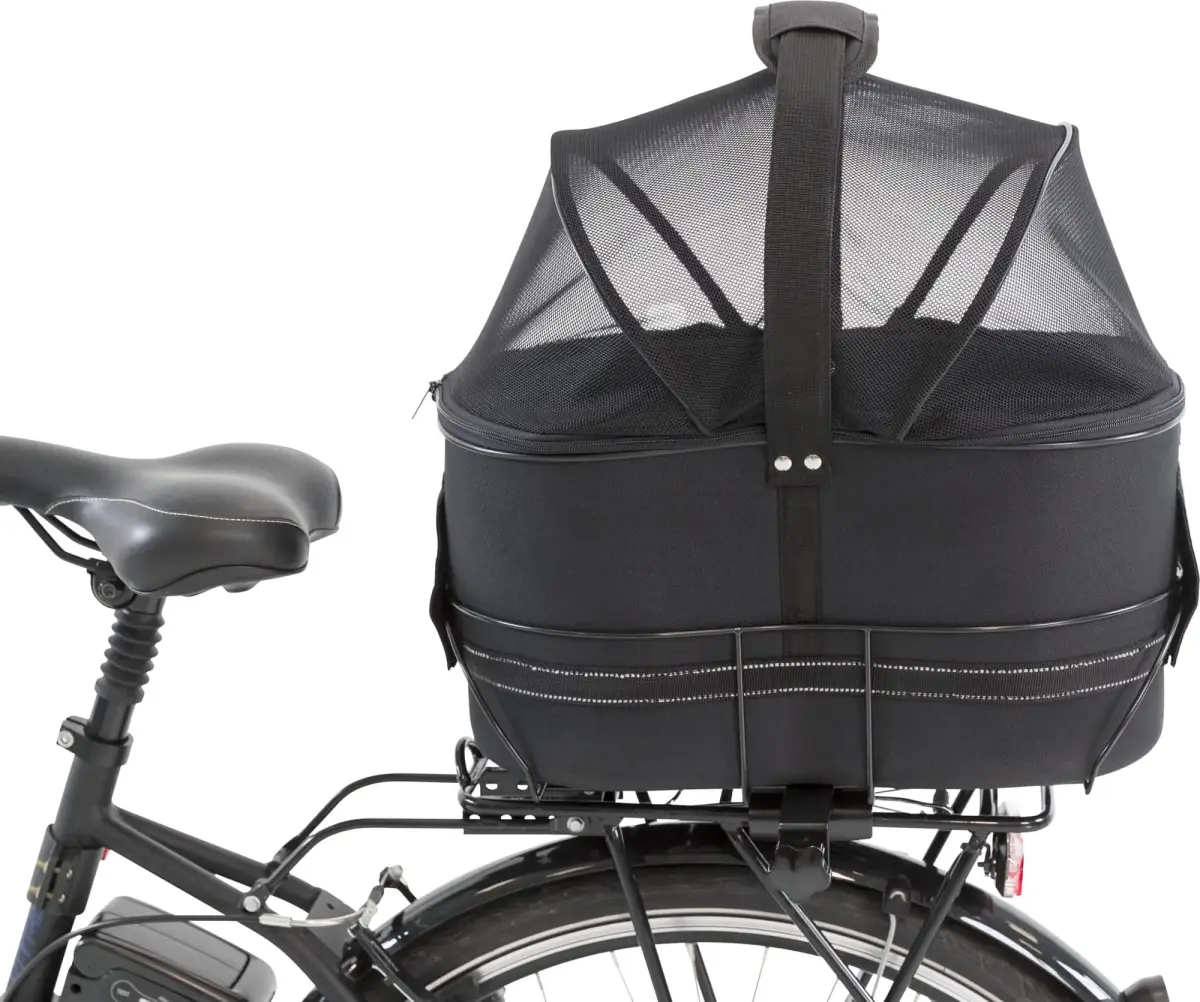 Grozs suņu pārvadāšanai : Trixei Bicycle basket for wide bike racks , 29 × 42 × 48 cm, black